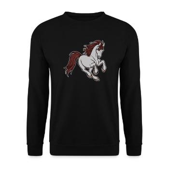 Icelandic Horses Horses Gallop Horse Love Icelanders - Unisex Sweatshirt - black - Front - Alina (178cm) & Michal (187cm)