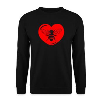 At in the heart of - Unisex Sweatshirt - black - Front - Alina (178cm) & Michal (187cm)