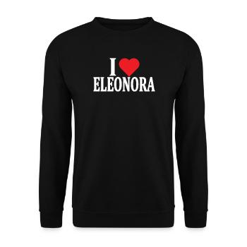 T-Shirt Ich liebe Eleonora T-Shirt Geschenkidee - Unisex Pullover - Schwarz - Vorne - Alina (178cm) & Michal (187cm)