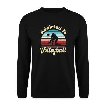 Volley-ball - Sweat-shirt Unisexe - noir - Devant - Alina (178cm) & Michal (187cm)