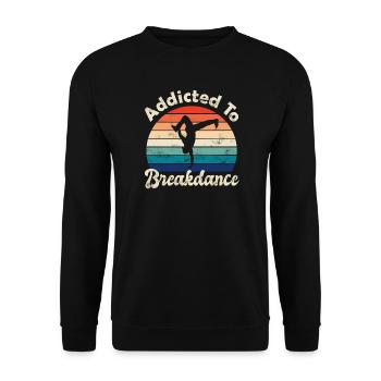 Breakdancing - Unisex Sweatshirt - black - Front - Alina (178cm) & Michal (187cm)