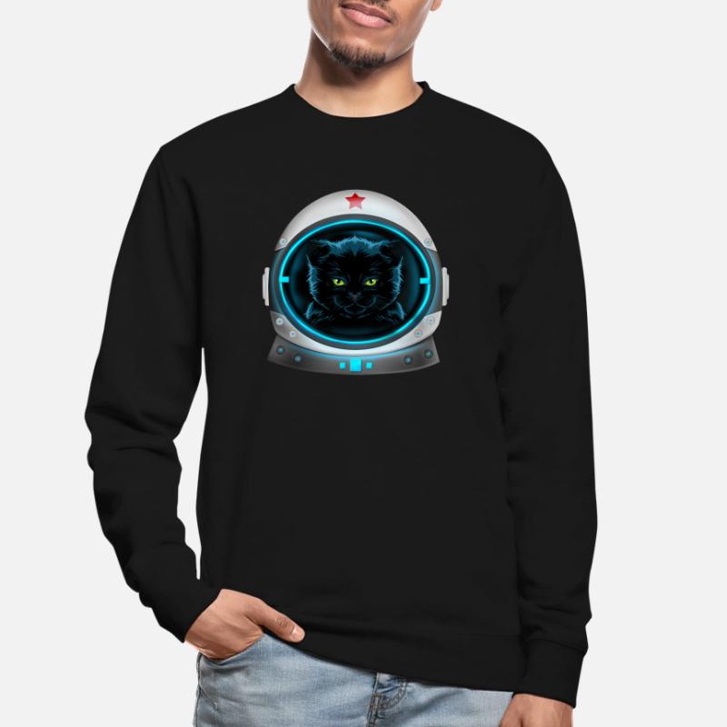 angry space cat astronaut Unisex Sweatshirt