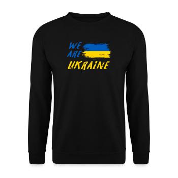 nous sommes l'Ukraine - Sweat-shirt Unisexe - noir - Devant - Alina (178cm) & Michal (187cm)