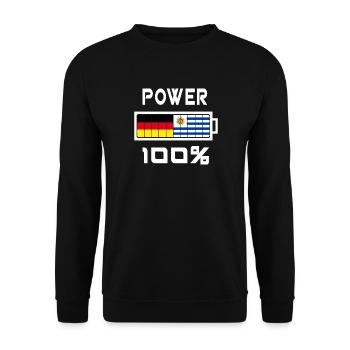Deutschland und Uruguay Power 100% - Unisex Pullover - Schwarz - Vorne - Alina (178cm) & Michal (187cm)