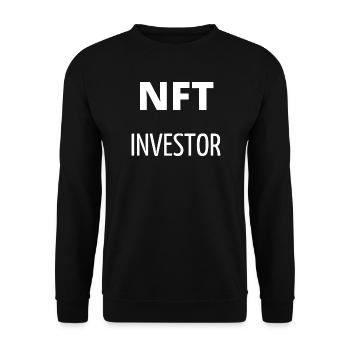 NFT investor - Unisex Sweatshirt - black - Front - Alina (178cm) & Michal (187cm)