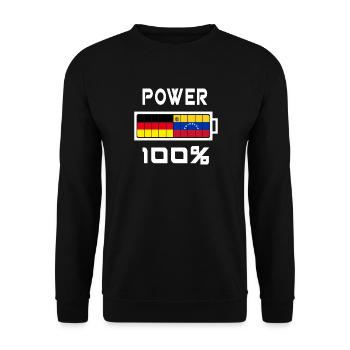 Deutschland und Venezuela Power 100% - Unisex Pullover - Schwarz - Vorne - Alina (178cm) & Michal (187cm)