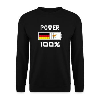 Deutschland und Zypern Power 100% - Unisex Pullover - Schwarz - Vorne - Alina (178cm) & Michal (187cm)
