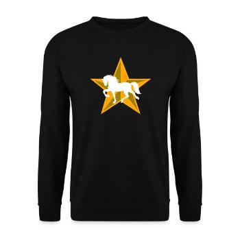 Cool Horses Horse Love Icelandic Horses Horse Fan - Unisex Sweatshirt - black - Front - Alina (178cm) & Michal (187cm)