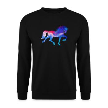 Cheval Fou Étalon Galop Chevaux Islandais Chevaux - Sweat-shirt Unisexe - noir - Devant - Alina (178cm) & Michal (187cm)
