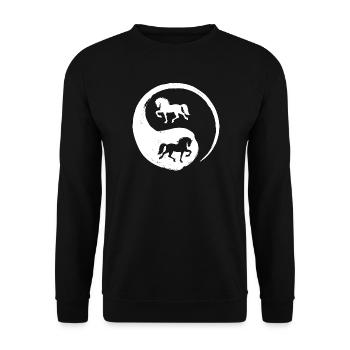 Icelandic Horses Vintage Horses Horse Fan Gallop - Unisex Sweatshirt - black - Front - Alina (178cm) & Michal (187cm)