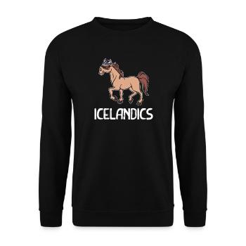 Icelandic Horses Horses Icelandic Horse Fan Horse Love - Unisex Sweatshirt - black - Front - Alina (178cm) & Michal (187cm)