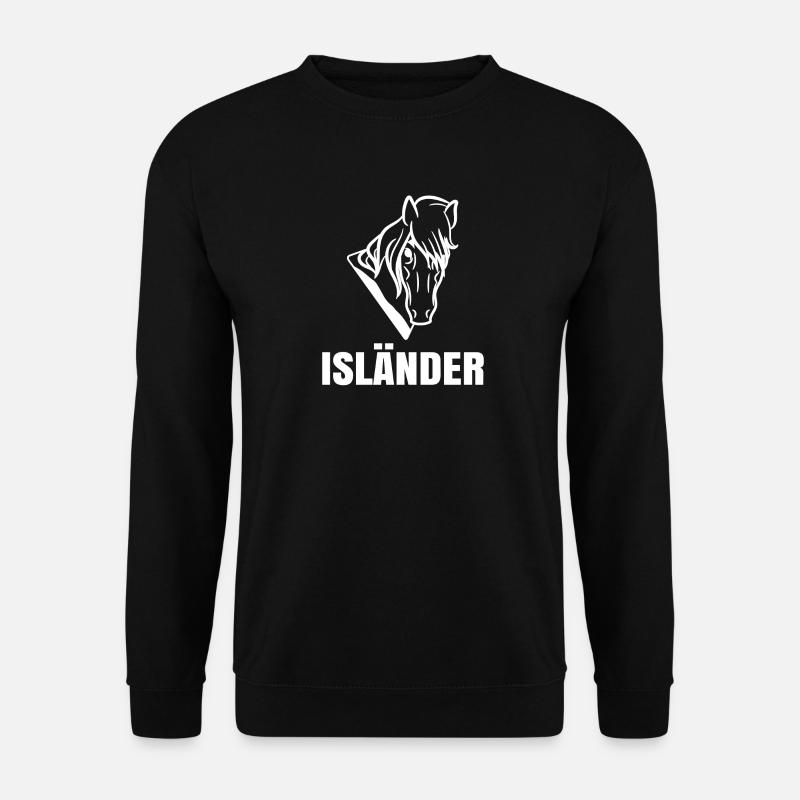 Isländer Pferde Islandpferde Spruch Pferdenarr - Unisex Pullover - Schwarz