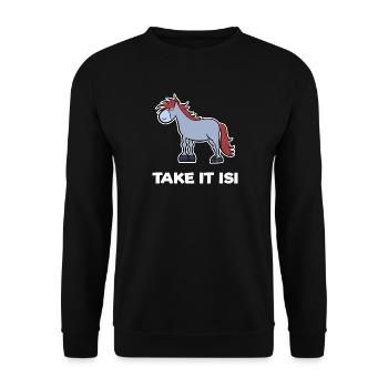 Chevaux poulains Poney Haflinger Chevaux islandais Dicton - Sweat-shirt Unisexe - noir - Devant - Alina (178cm) & Michal (187cm)