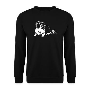 Border Collie "Black Edition" - Unisex Sweatshirt - black - Front - Alina (178cm) & Michal (187cm)