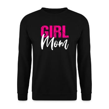 Girl Mom Daughter Mother Mom - Unisex Sweatshirt - black - Front - Alina (178cm) & Michal (187cm)