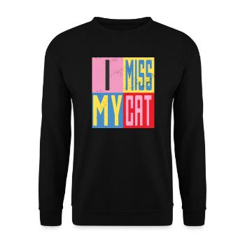 Mon chat me manque - Sweat-shirt Unisexe - noir - Devant - Alina (178cm) & Michal (187cm)