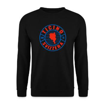 Ticino Switzerland Emblem Circle Design - Unisex Sweatshirt - black - Front - Alina (178cm) & Michal (187cm)