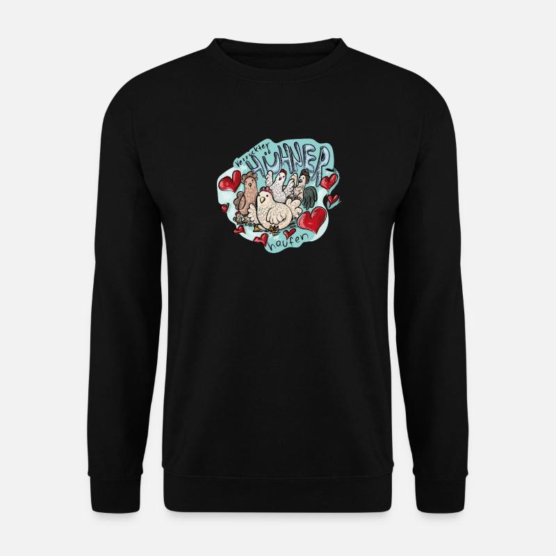 Verrückter Hühnerhaufen - Unisex Pullover - Schwarz