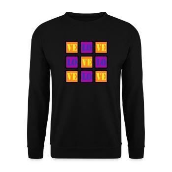 VELO LOVE LOVE BIKE BIKE GIFT - Unisex Sweatshirt - black - Front - Alina (178cm) & Michal (187cm)