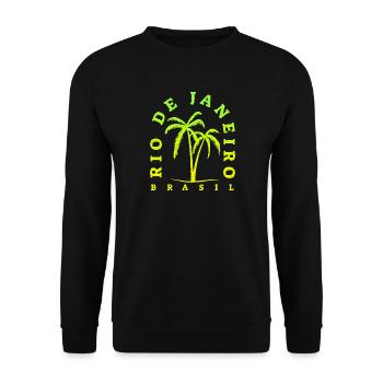 Rio Palm Neon Brasil - Unisex Sweatshirt - black - Front - Alina (178cm) & Michal (187cm)