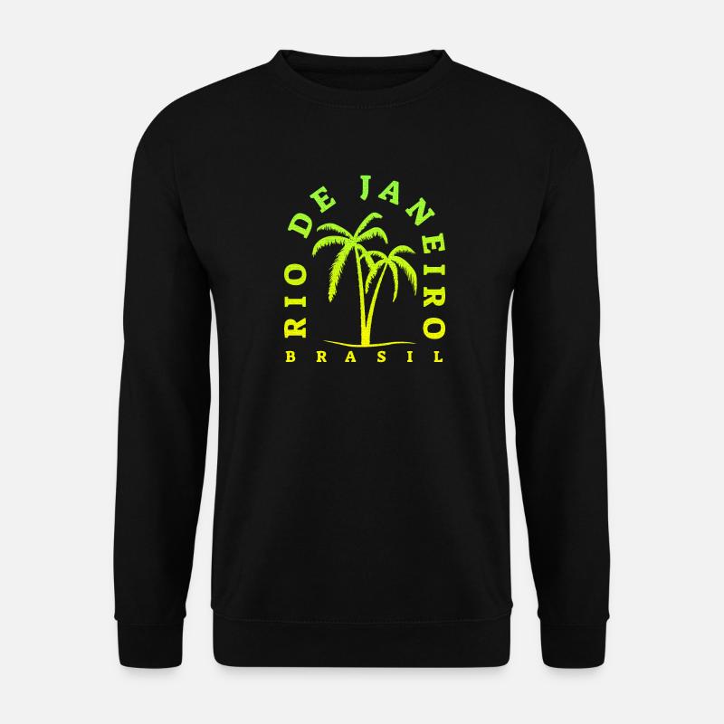 Rio Palm Neon Brasil - Unisex Pullover - Schwarz