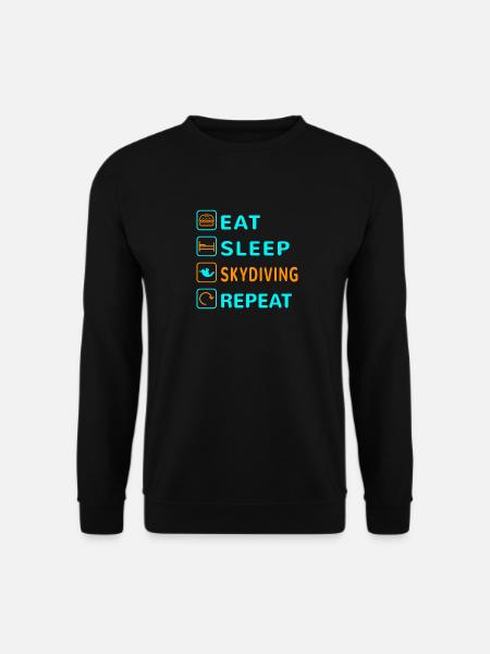 Eat. Sleep. Skydiving. Repeat Design - Unisex Sweatshirt - black