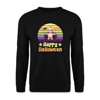Halloween Vampire Dracula - Unisex Sweatshirt - black - Front - Alina (178cm) & Michal (187cm)