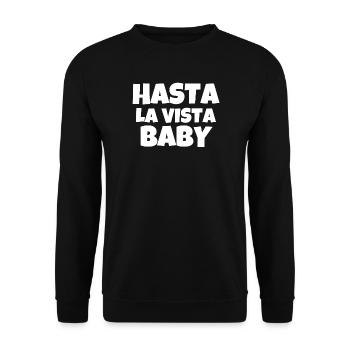 hasta la vista baby, film, cinéma - Sweat-shirt Unisexe - noir - Devant - Alina (178cm) & Michal (187cm)