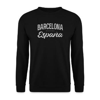 Conception du scénario Barcelona España - Sweat-shirt Unisexe - noir - Devant - Alina (178cm) & Michal (187cm)