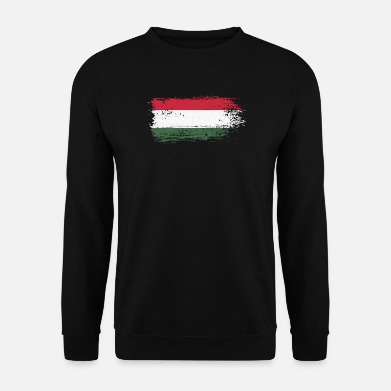 Ungarische Pinselflagge - Unisex Pullover - Schwarz