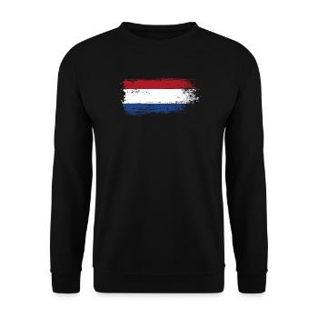 Coup de pinceau Dutch Tricolor - Sweat-shirt Unisexe - noir - Devant - Alina (178cm) & Michal (187cm)