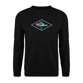 Mallorca Palm Tree Magic - Unisex Sweatshirt - black - Front - Alina (178cm) & Michal (187cm)