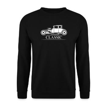 classic cars Hot Rod Symbol Oldtimer Logo icon - Unisex Sweatshirt - black - Front - Alina (178cm) & Michal (187cm)