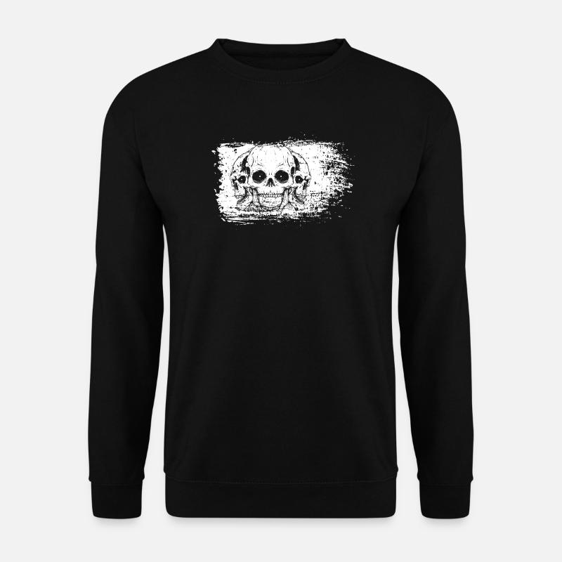 Crânes à cadre blanchi - Sweat-shirt Unisexe - noir