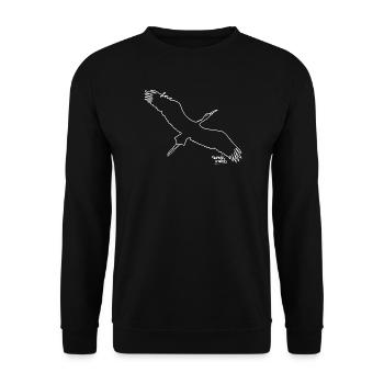 Stork - Love Animals - Unisex Sweatshirt - black - Front - Alina (178cm) & Michal (187cm)