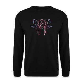 Triple Moon Goddess Transgender - Unisex Sweatshirt - black - Front - Alina (178cm) & Michal (187cm)