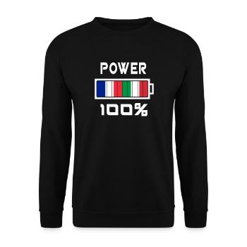 Italy and France are in power - Unisex Sweatshirt - black - Front - Alina (178cm) & Michal (187cm)