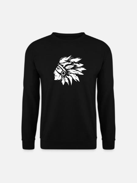 Chef indien Illustration Art graphique - Sweat-shirt Unisexe - noir