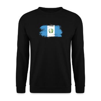 Guatemala flag - Unisex Sweatshirt - black - Front - Alina (178cm) & Michal (187cm)