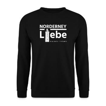 Norderney Liebe - Unisex Pullover - Schwarz - Vorne - Alina (178cm) & Michal (187cm)