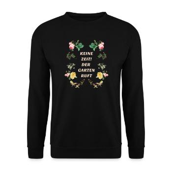 Pas de temps que le jardin appelle - Sweat-shirt Unisexe - noir - Devant - Alina (178cm) & Michal (187cm)