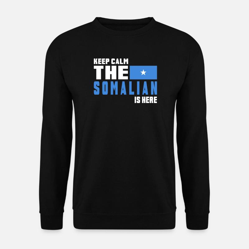 Keep Calm Somalia Flaggen Design - Unisex Pullover - Schwarz