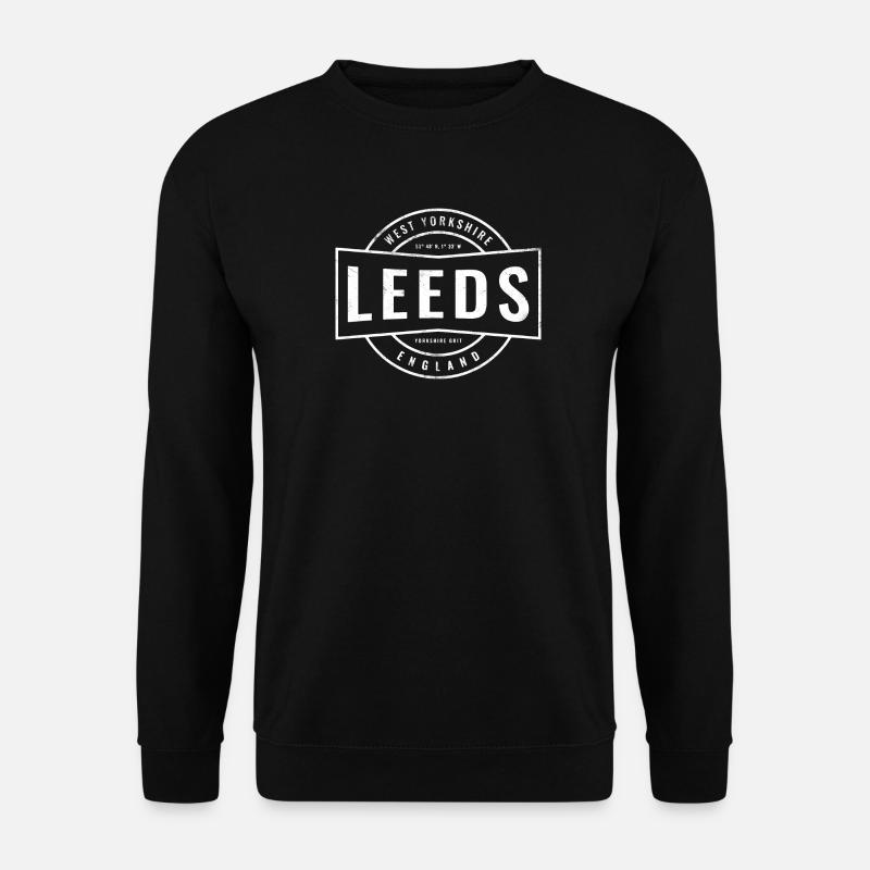 Conception du timbre Leeds, Angleterre - Sweat-shirt Unisexe - noir