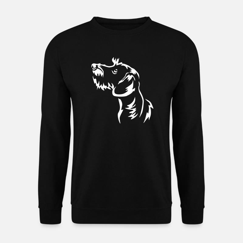 Dackel Kopf "Black Edition" - Unisex Pullover - Schwarz