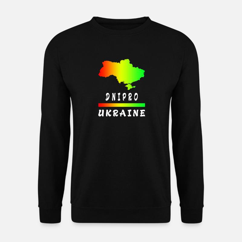 Dnipro Ukraine Regenbogen Design - Unisex Pullover - Schwarz