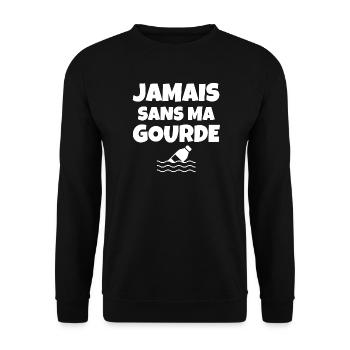 océan, non au plastique, écologie - Sweat-shirt Unisexe - noir - Devant - Alina (178cm) & Michal (187cm)