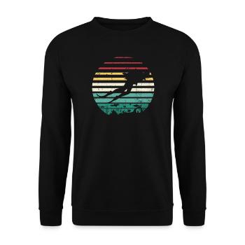 Retro Sunset Surf Silhouette Tee - Unisex Sweatshirt - black - Front - Alina (178cm) & Michal (187cm)