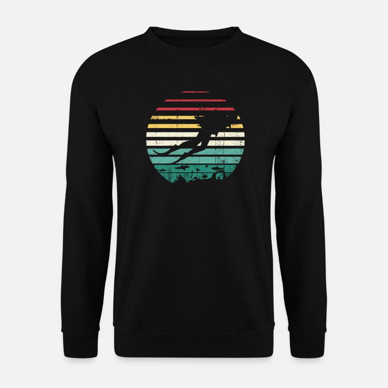 Retro Sunset Surf Silhouette Tee - Unisex Sweatshirt - black