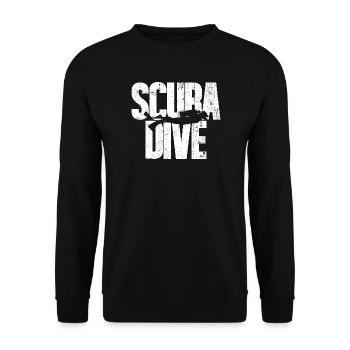 Scuba Love Diver Silhouette - Unisex Sweatshirt - black - Front - Alina (178cm) & Michal (187cm)