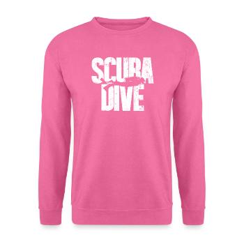 Scuba Love Diver Silhouette - Sweat-shirt Unisexe - rose - Devant